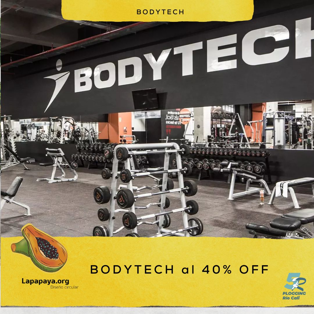 1 año de Bodytech al 40% apoyando el medio ambiente